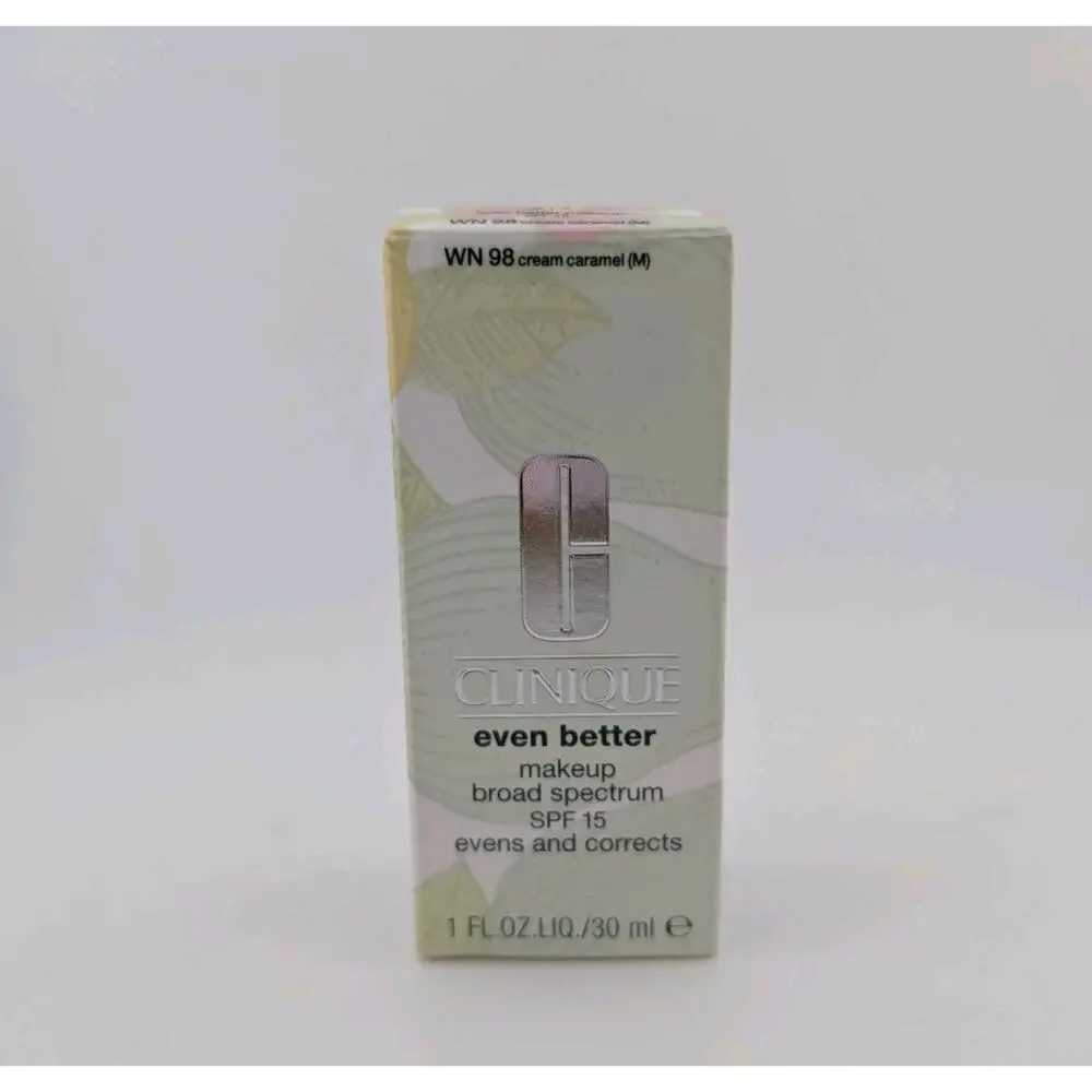 Clinique Even Better Cream Caramel Foundation Makeup Broad Spectrum SPF 15 WN98